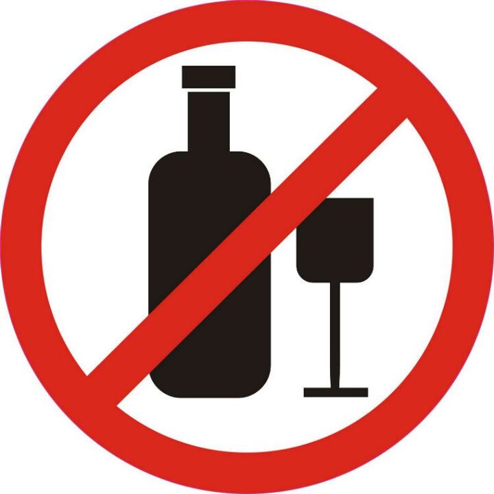 Počas liečby prostatitídy je potrebné úplné odmietnutie alkoholu. 